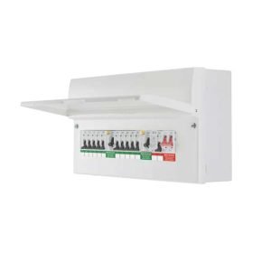 British General Fortress 19-Module 10-Way Populated High Integrity Dual Rcd Consumer Unit With SPD